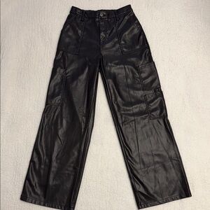 No Boundaries Black Faux Leather Pants